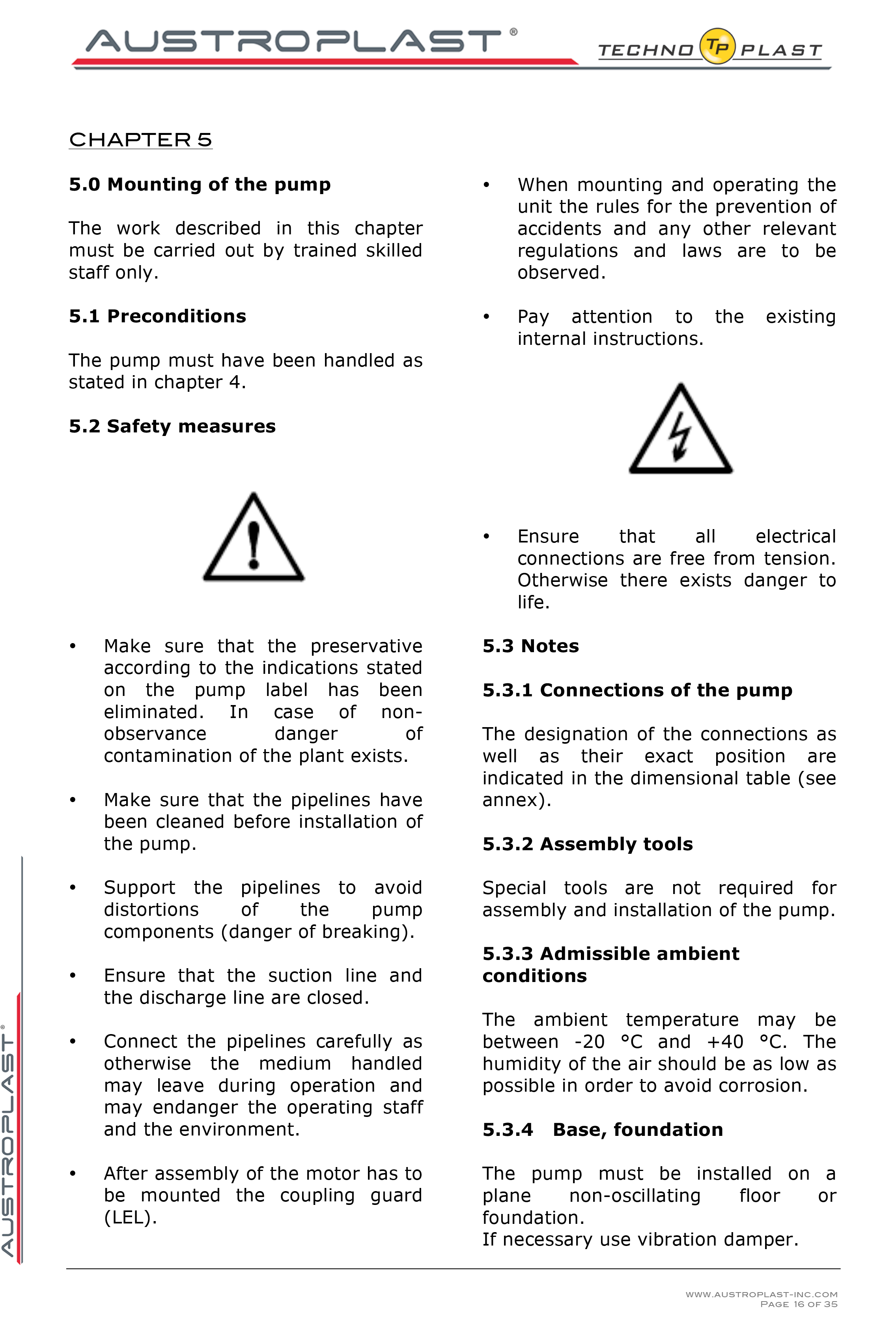 APV 150 operation manual -16