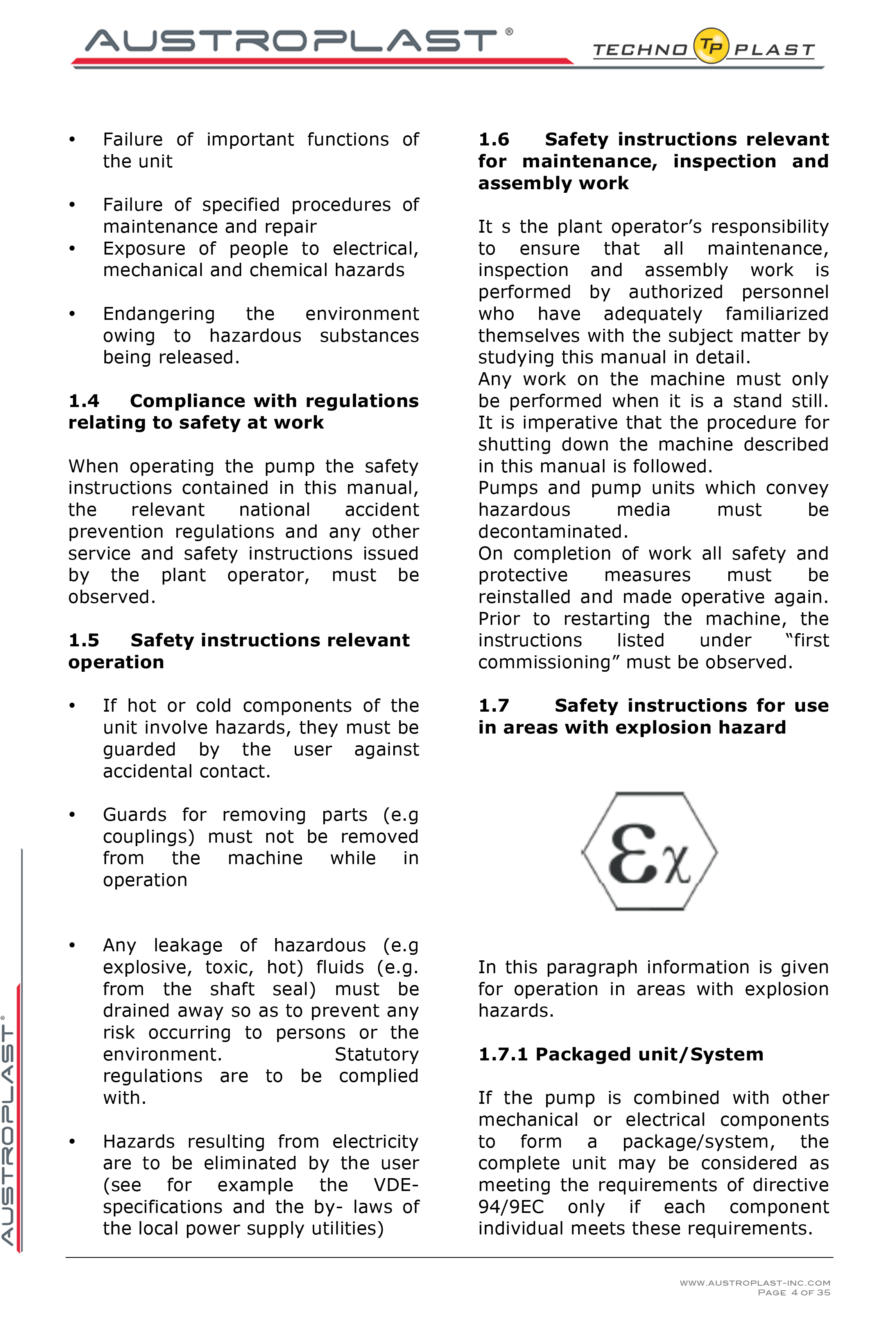 APV 150 operation manual -4