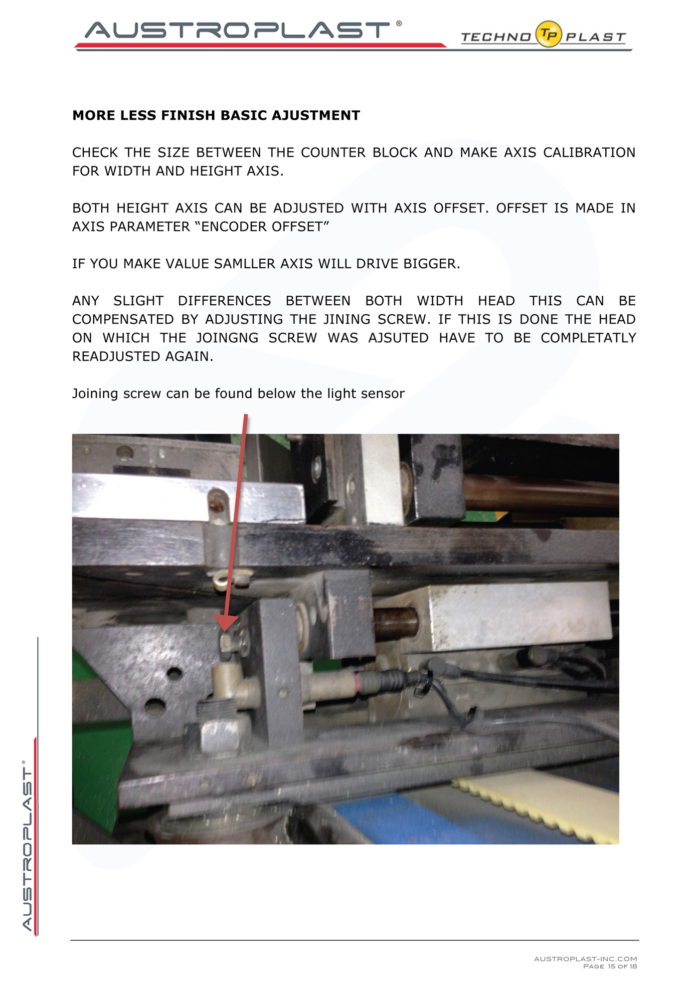 Microsoft Word - Adjustment 4 head welder .doc